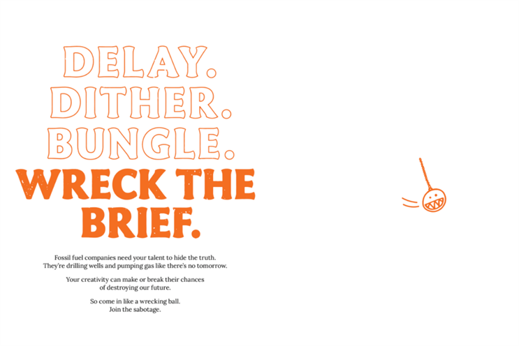 'Wreck the brief': Creatives protest fossil fuel advertising outside WPP offices