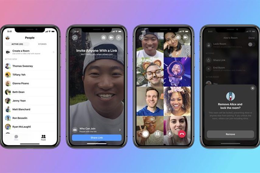 Facebook targets Zoom with 50-person Messenger Rooms