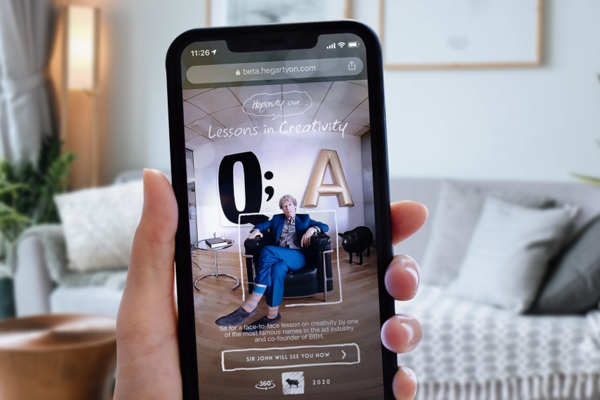 Sir John Hegarty would like to see you. Yes, you